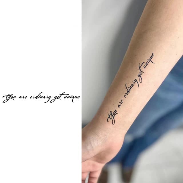 You are ordinary yet unique — script