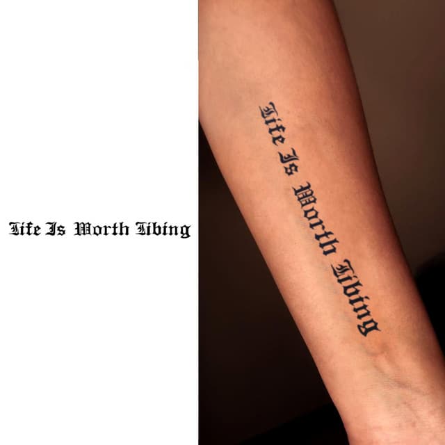 Life is worth living — old English