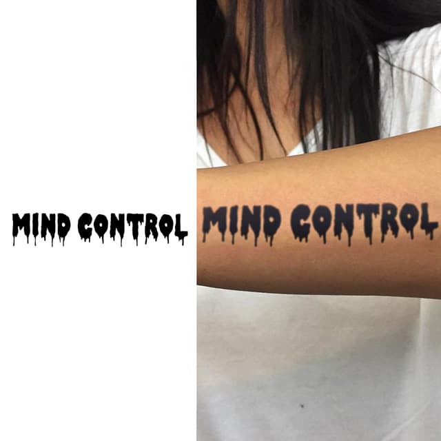 Mind control — drip lettering
