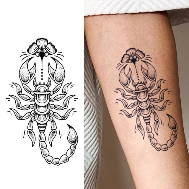 Traditional dotwork scorpion