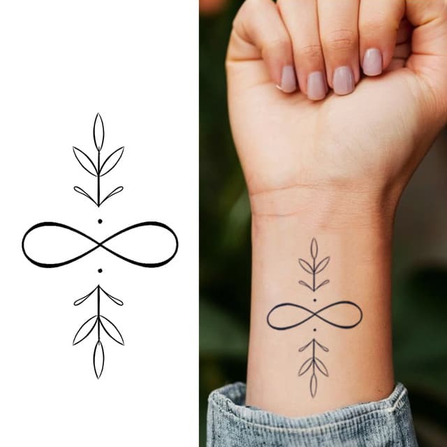 Infinity between olive sprigs