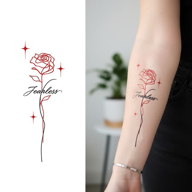 Fearless — red-line rose