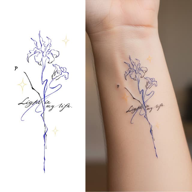 Light in my life — blue iris