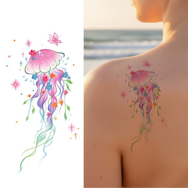 Floral jellyfish in bloom