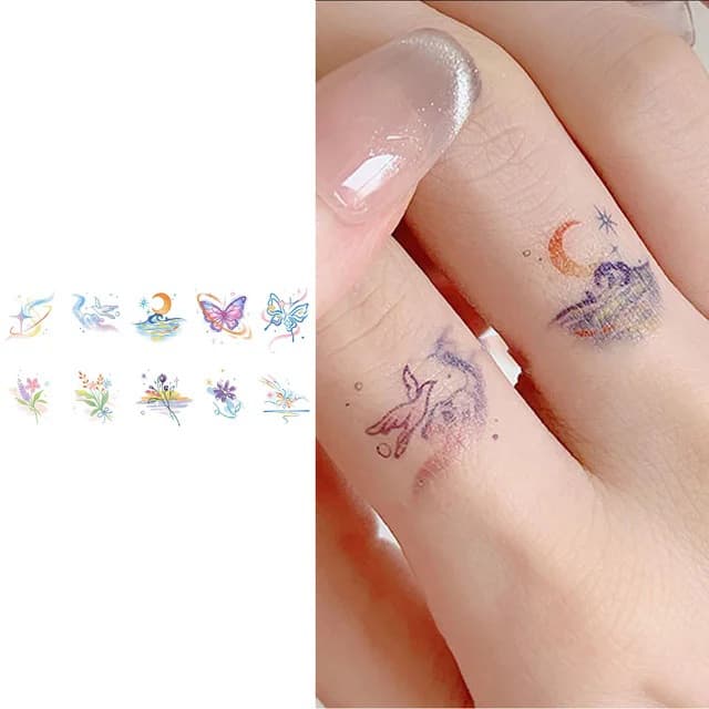 Tiny celestial and floral flash sheet