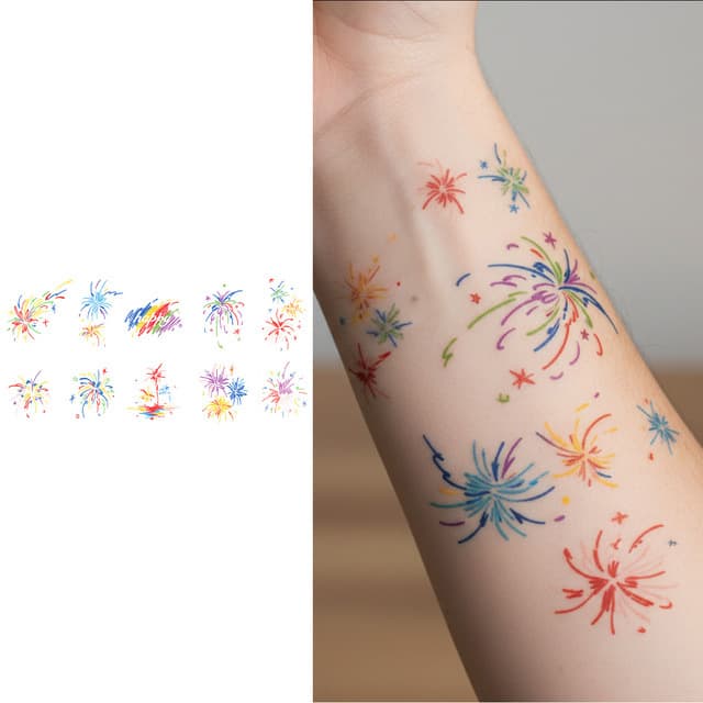 Festival fireworks flash sheet