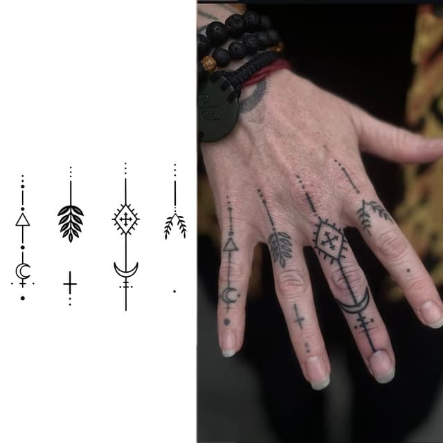 Tribal arrow finger sigils