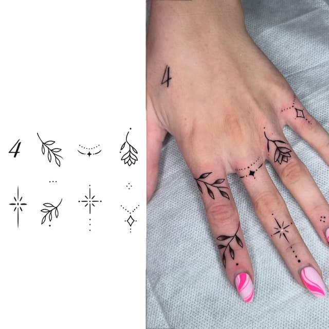 Ornamental finger flora flash sheet