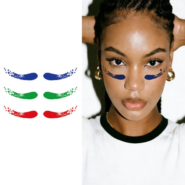 Starlit eye-stripe face paint