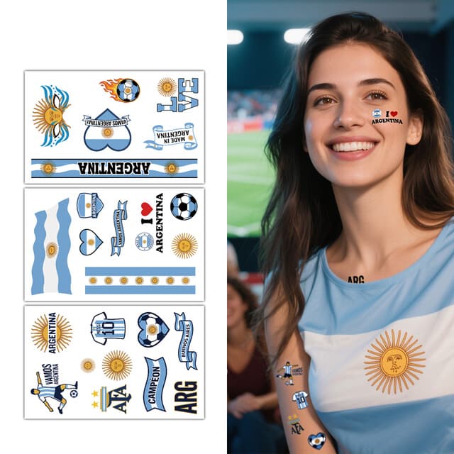 Argentina supporter sticker sheet