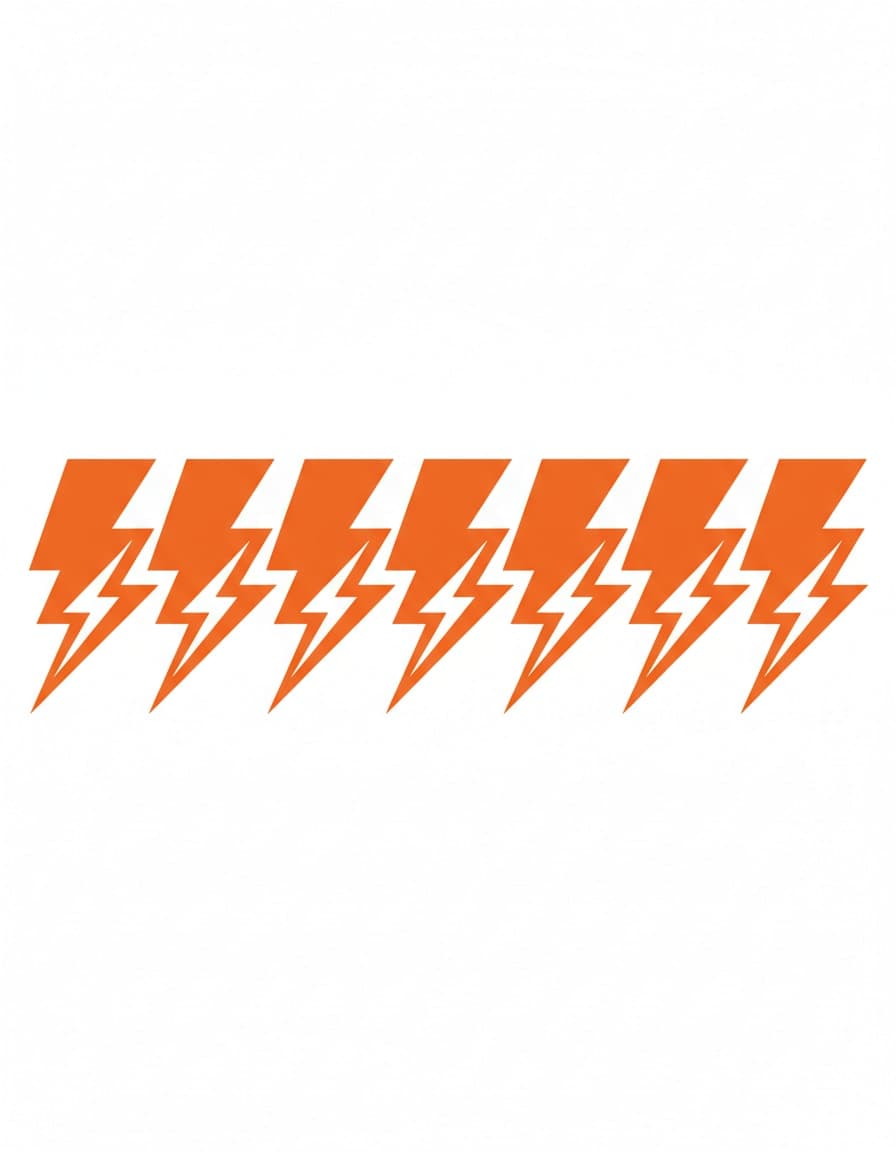 Fluo Bolt Band Temporary Tattoo — view 1