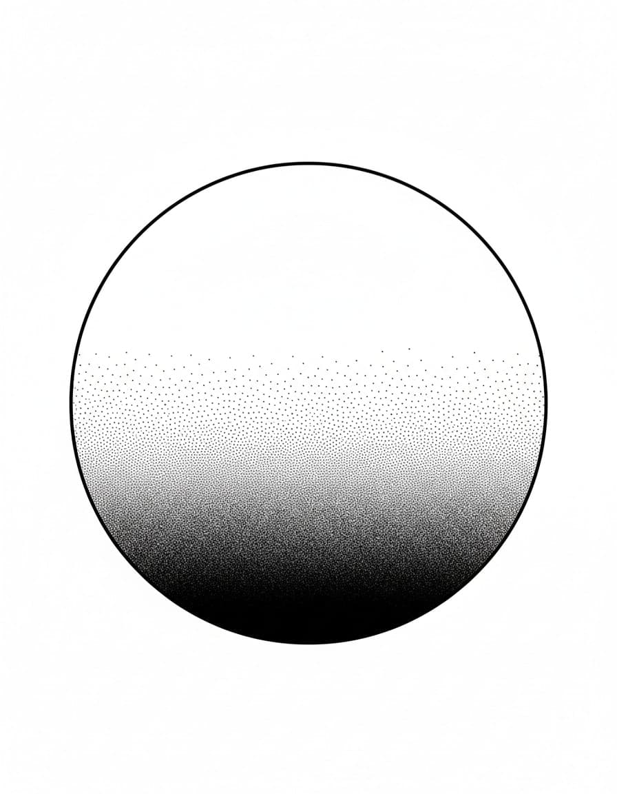 Dotwork Gradient Circle Temporary Tattoo — view 1