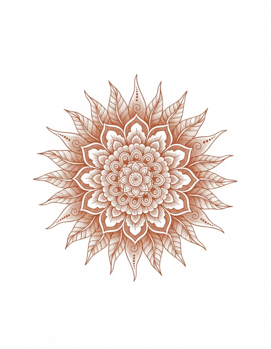 Henna-Style Sunburst Temporary Tattoo — view 1