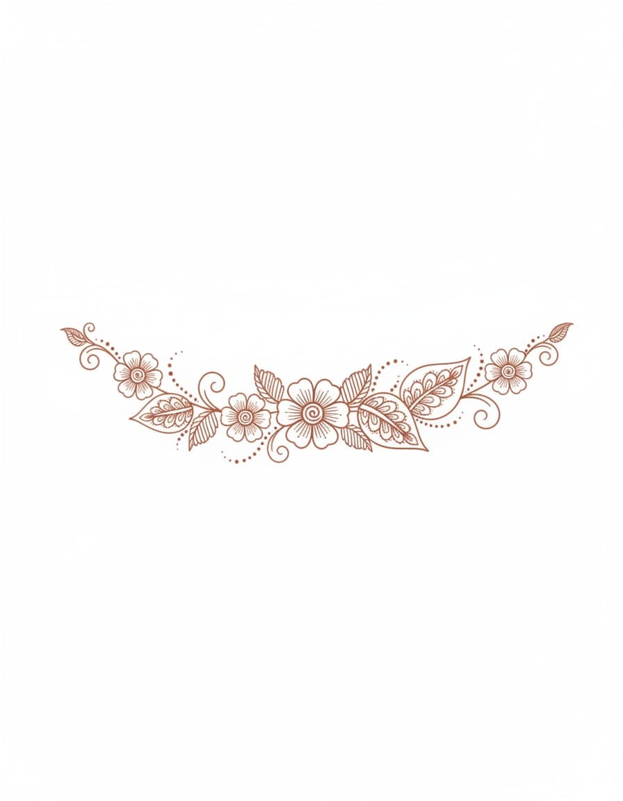 Henna-Style Shoulder Vine Temporary Tattoo — view 1