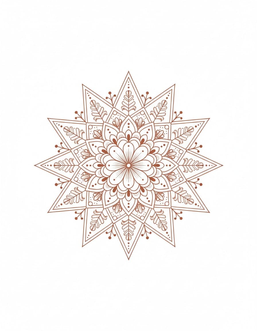 Henna-Style Star Mandala Temporary Tattoo — view 1