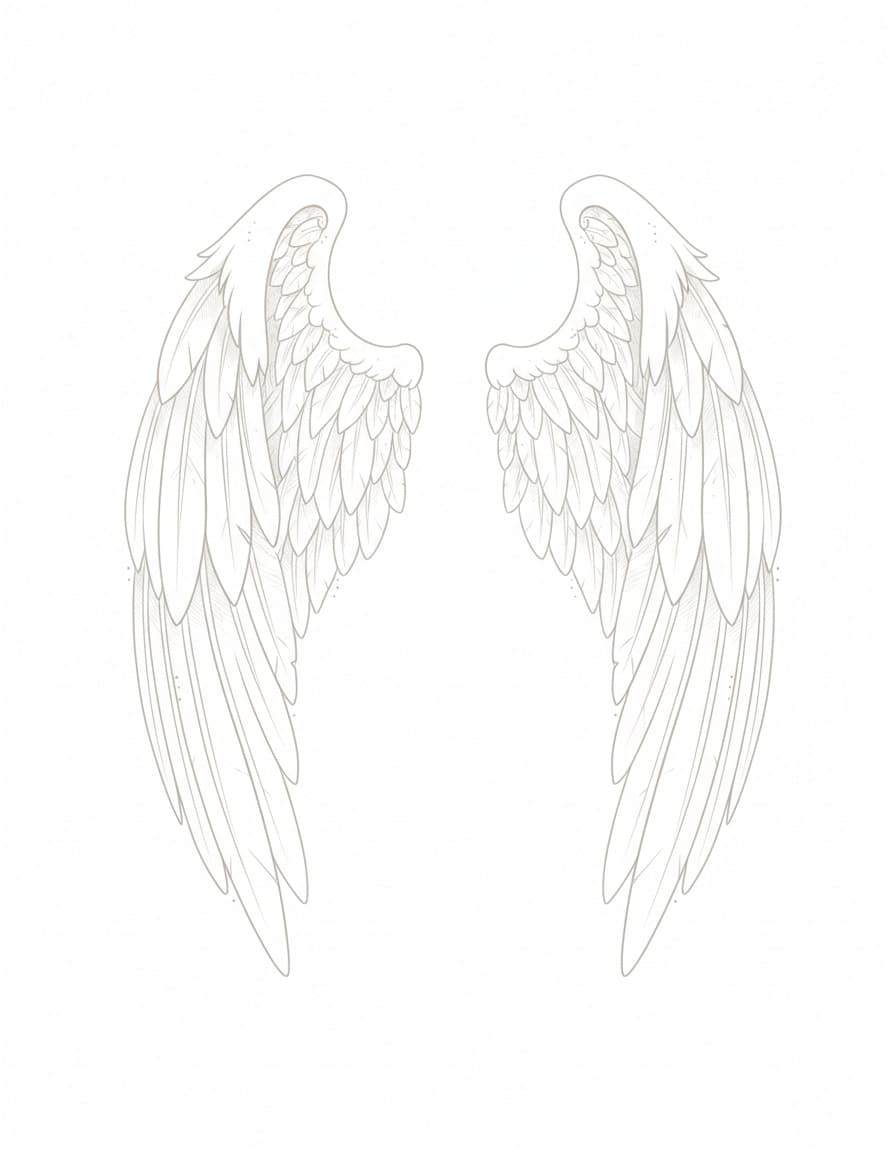 White Angel Wings Temporary Tattoo — view 1