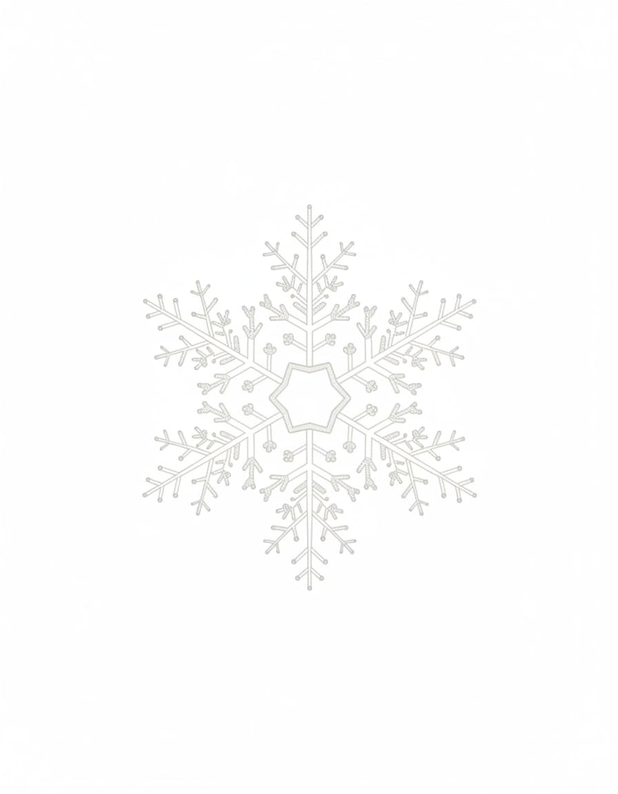 White Snowflake Temporary Tattoo — view 1