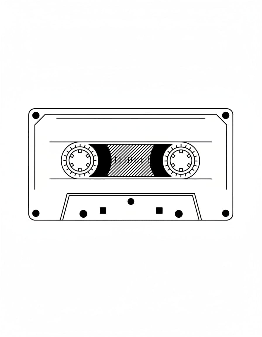 Geometric Cassette Geometry Temporary Tattoo — view 1