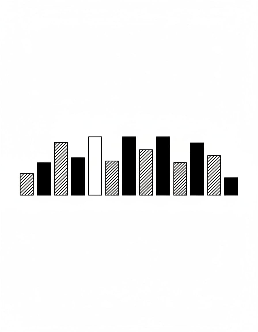Geometric Equalizer Bars Temporary Tattoo — view 1