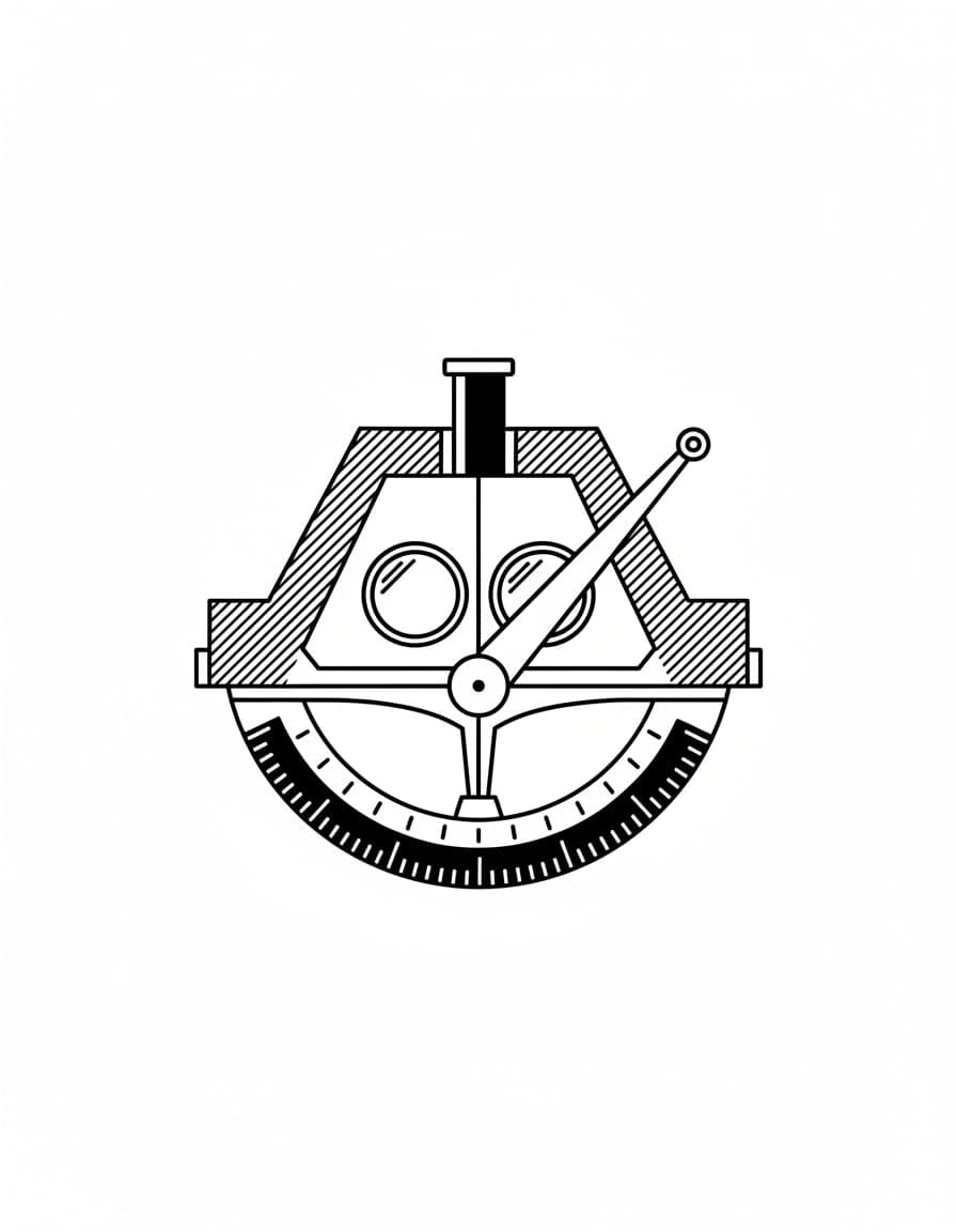Geometric Sextant Temporary Tattoo — view 1