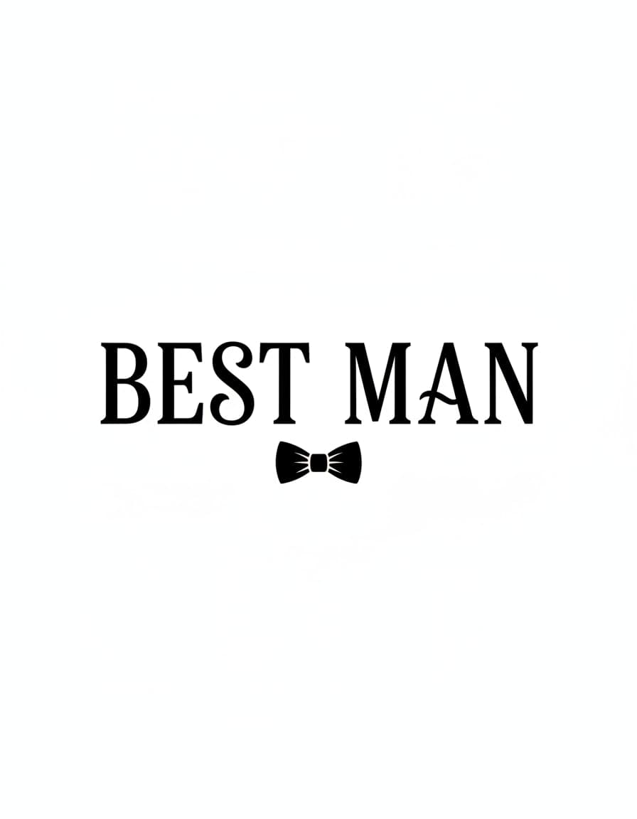 Best Man Lettering Temporary Tattoo — view 1