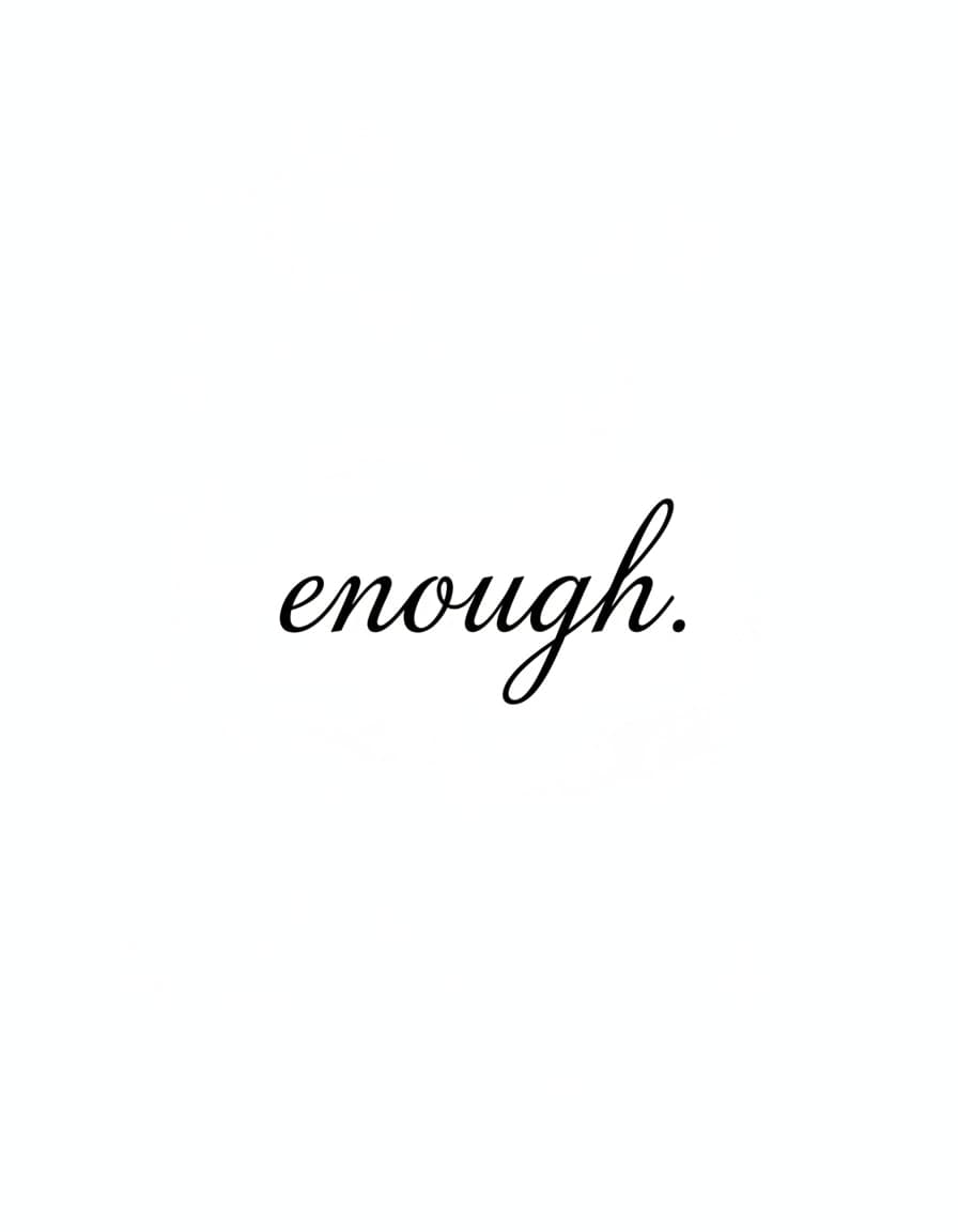 Enough Script Temporary Tattoo — view 1