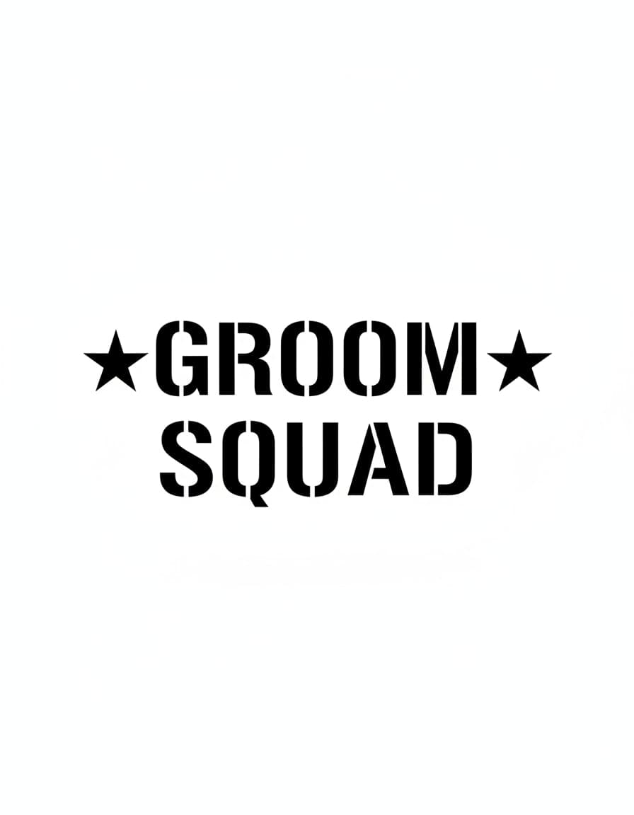Groom Squad Lettering Temporary Tattoo — view 1