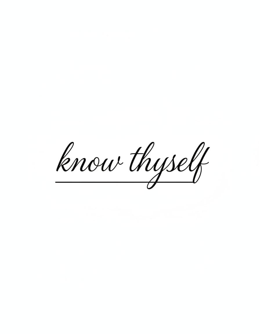 Know Thyself Lettering Temporary Tattoo — view 1