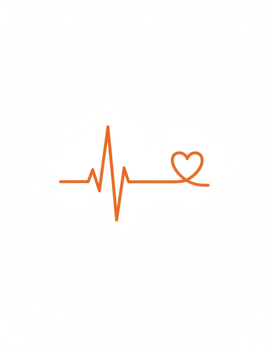 Fluo Heartbeat Temporary Tattoo — view 1