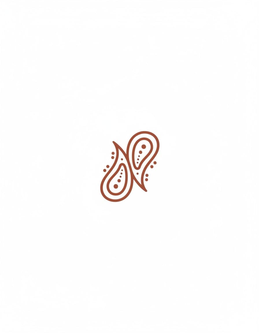 Henna-Style Tiny Paisley Pair Temporary Tattoo — view 1