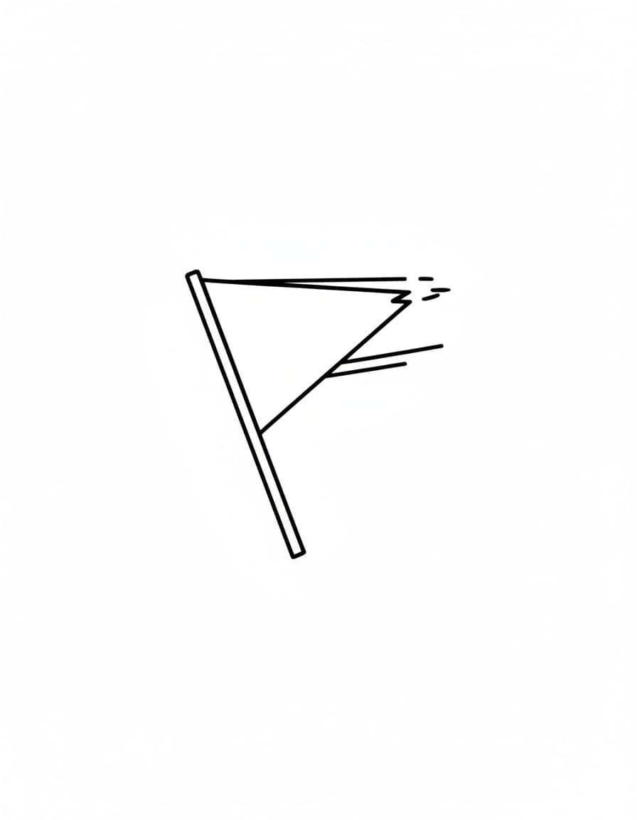 Minimalist Last Night Flag Temporary Tattoo — view 1