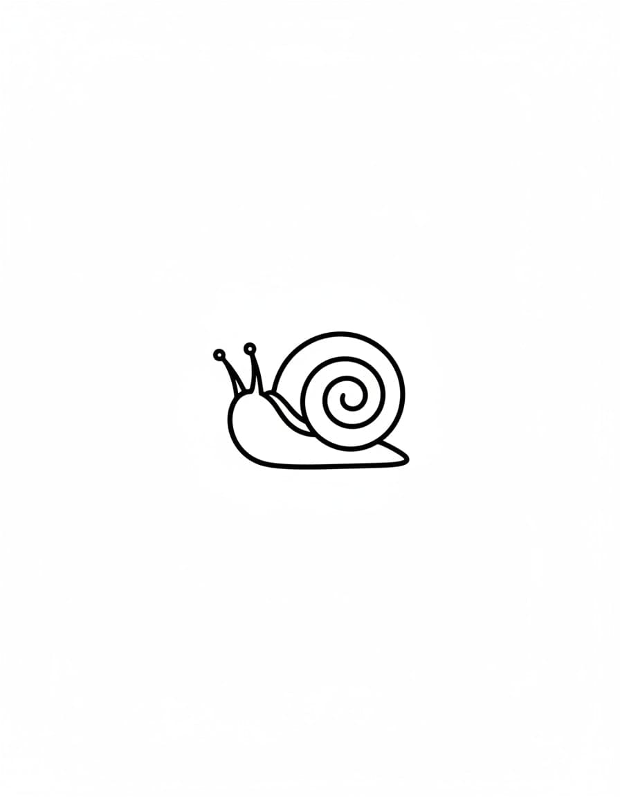 Minimalist Snail Shell Temporary Tattoo — view 1