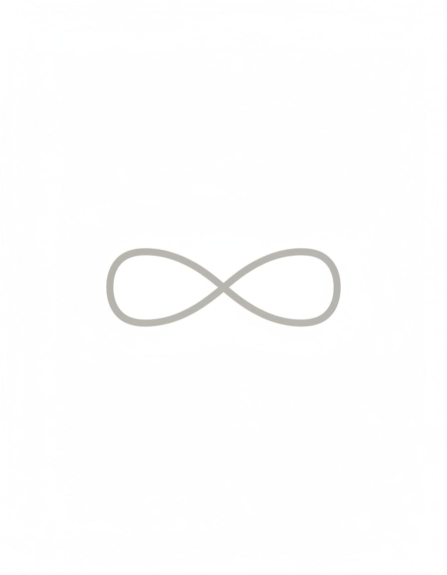 White Infinity Temporary Tattoo — view 1