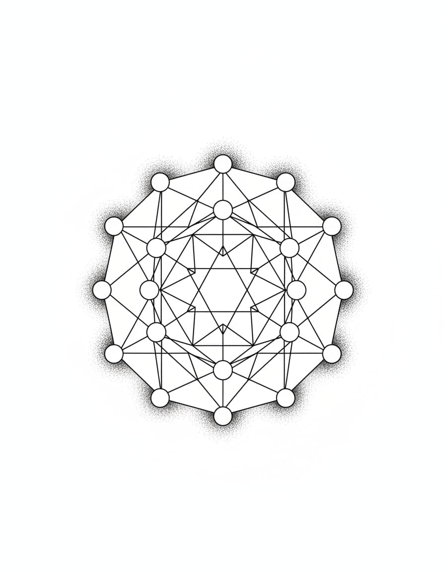 Dotwork Sacred Geometry Temporary Tattoo — view 1