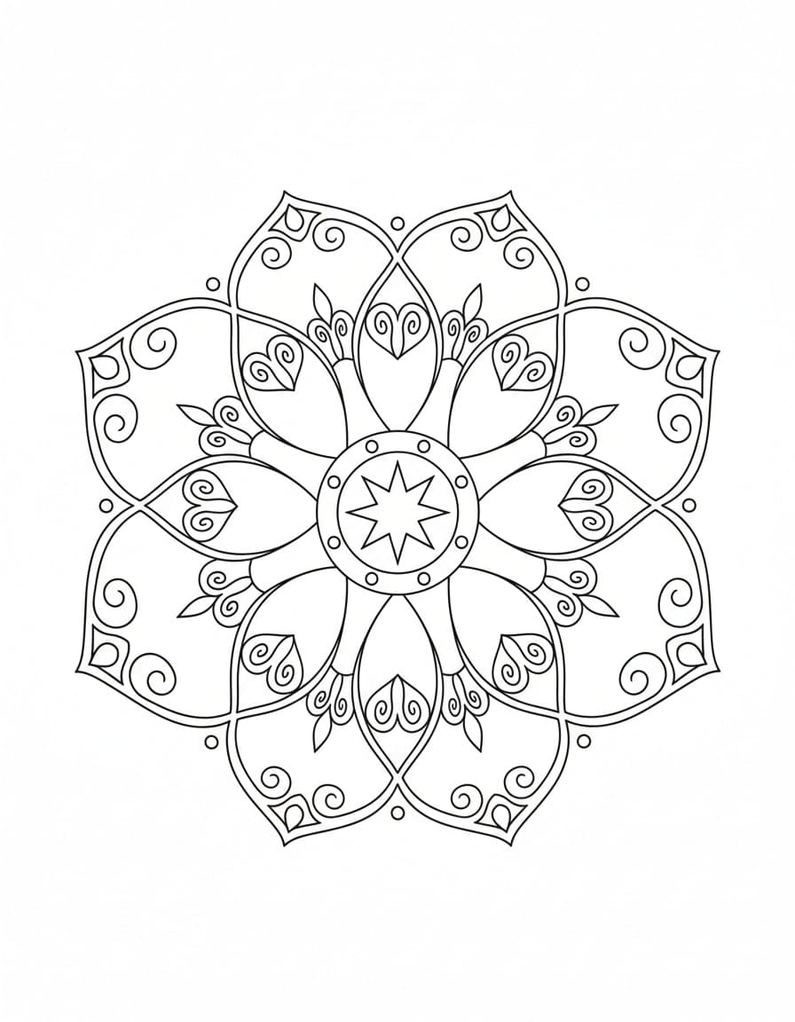 Fine Line Mandala Temporary Tattoo — view 1