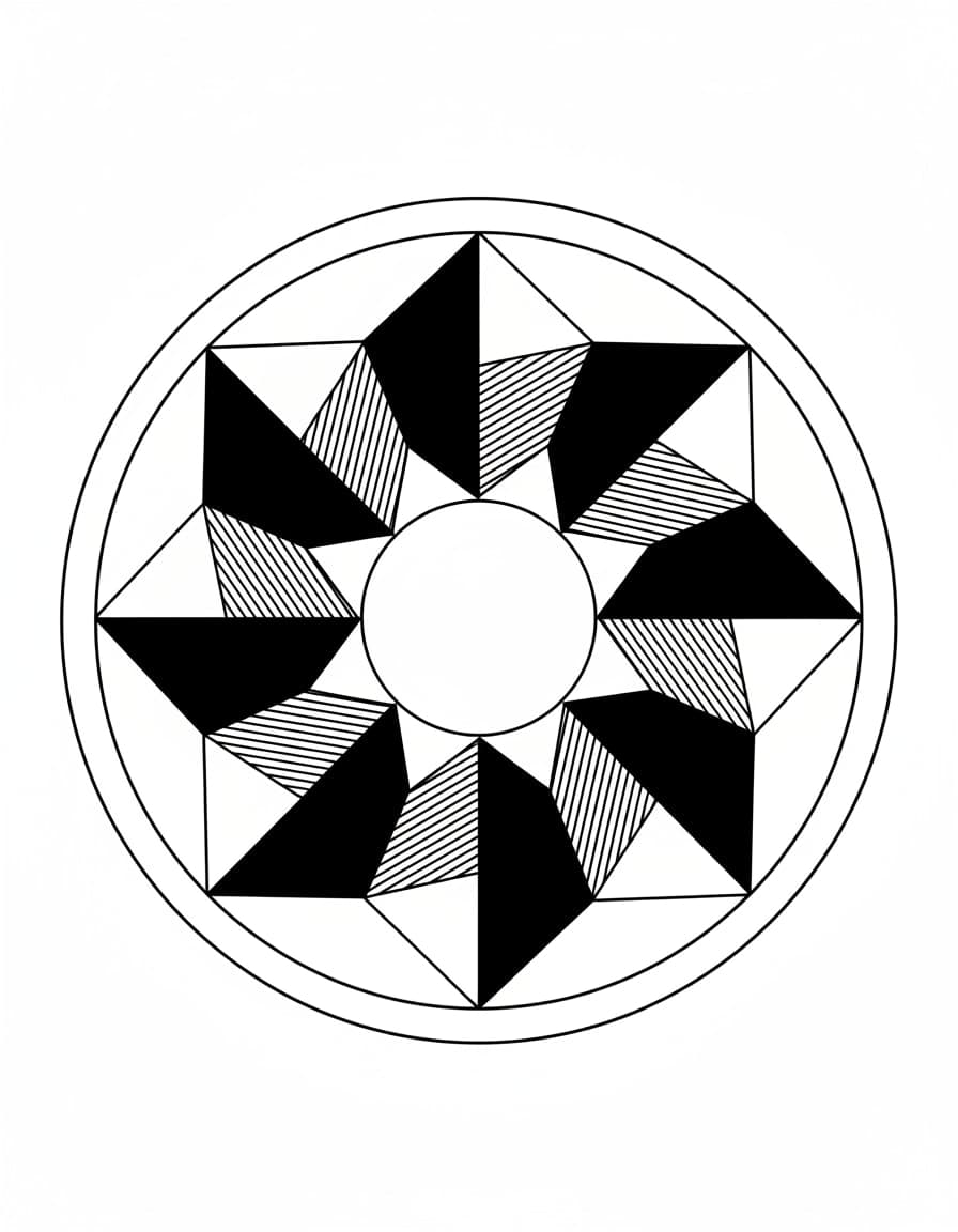 Geometric Mandala Temporary Tattoo — view 1