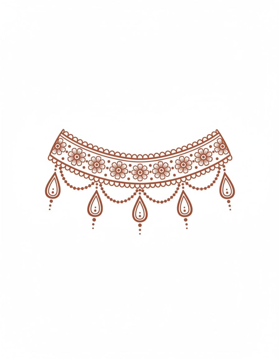 Henna-Style Anklet Temporary Tattoo — view 1