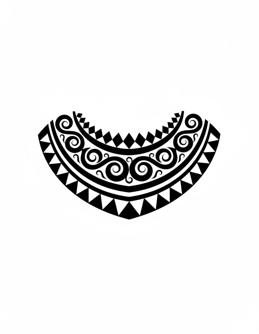 Polynesian-Style Shoulder Piece Temporary Tattoo — view 1