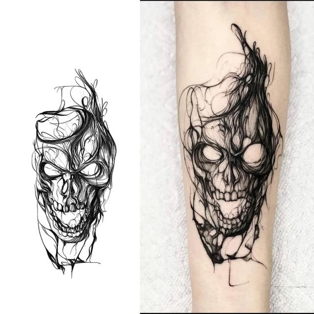 Sketchy skull — view 1