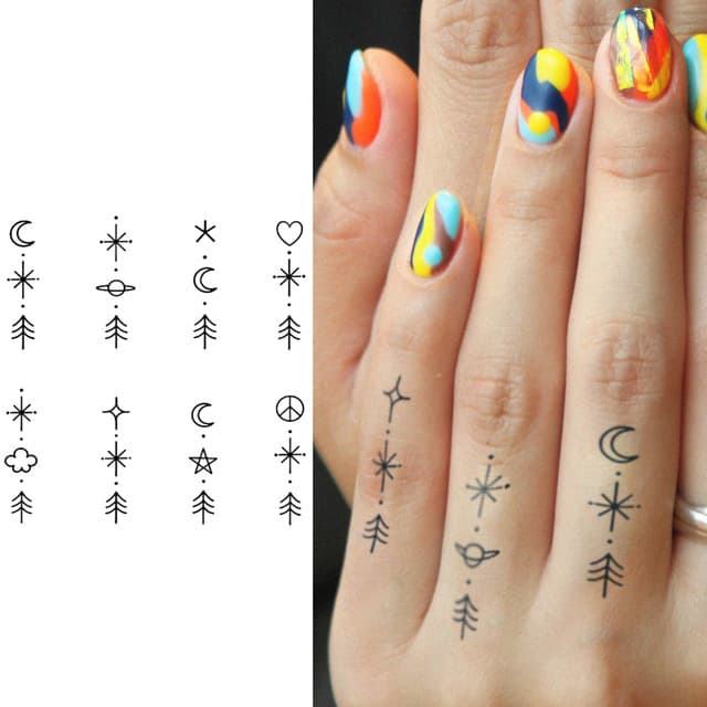 Tiny celestial finger set — view 1