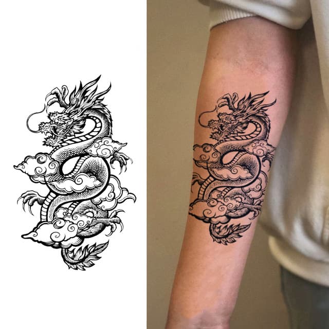 Cloud-riding dragon — view 1