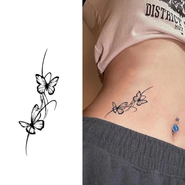 Twin butterflies on a thread — view 1