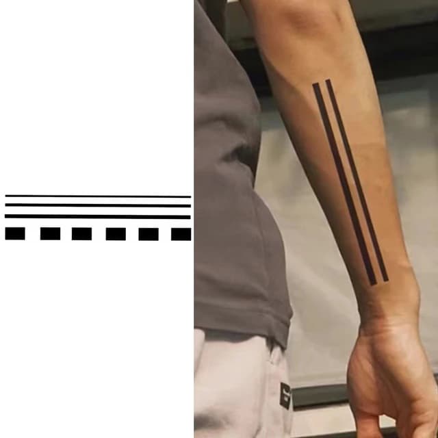 Twin black lines — view 1