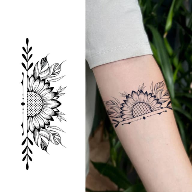 Half sunflower band — view 1