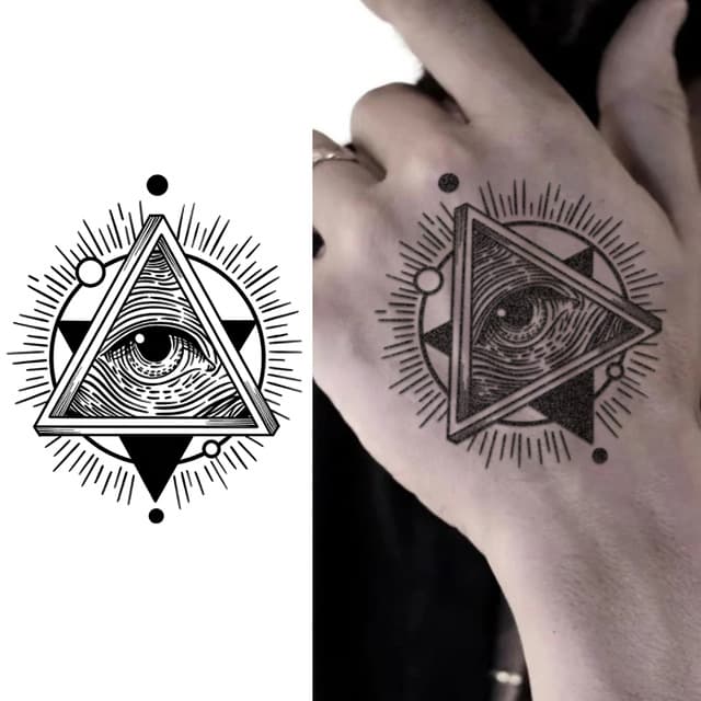 All-seeing eye on Star of David — view 1