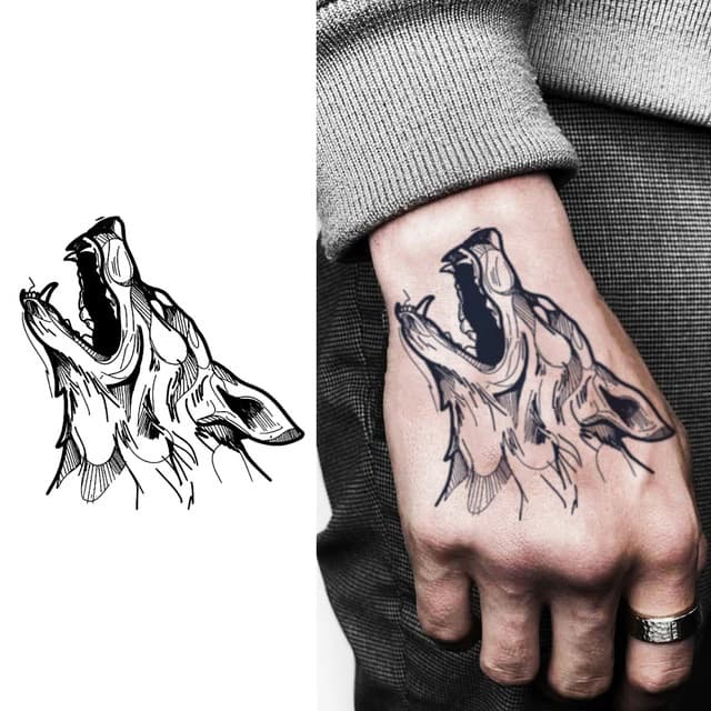Three wolf howls — view 1