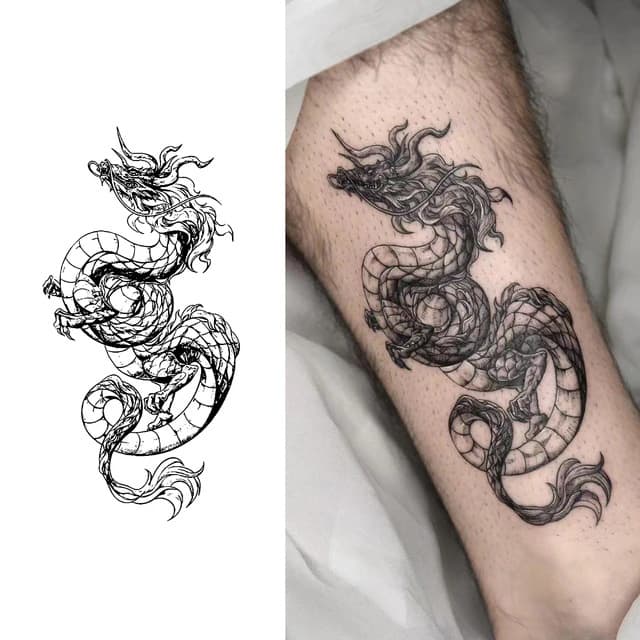 Sketch dragon — view 1