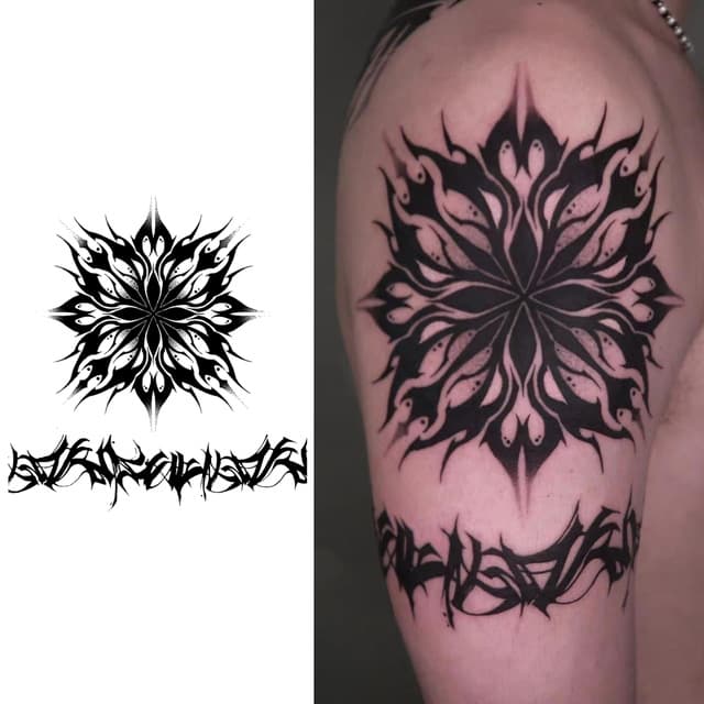 Sun mandala flame — view 1