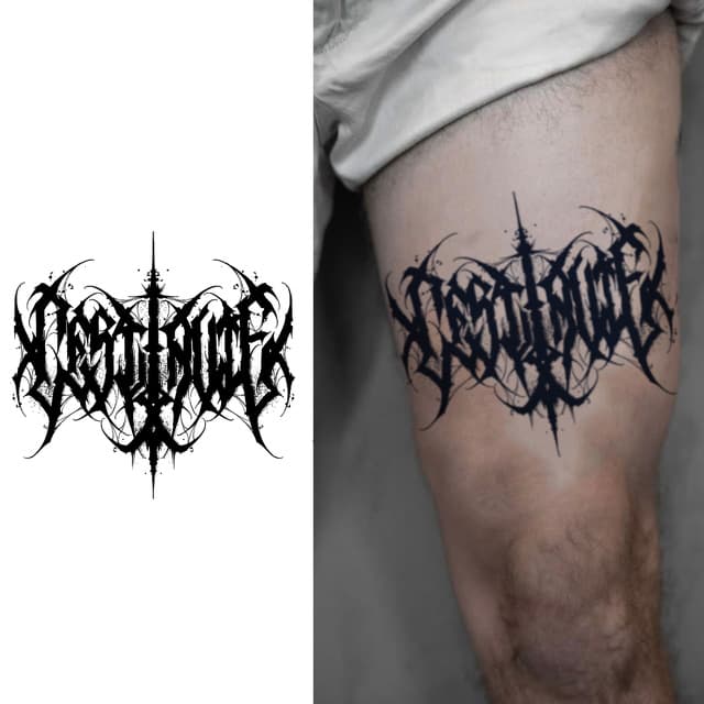 Black metal banner — view 1