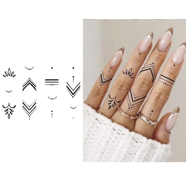Chevron fingerwork — view 1